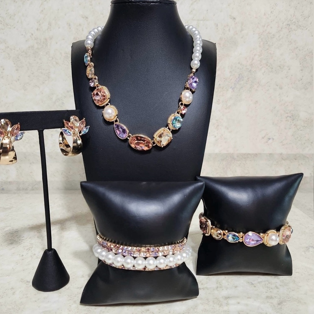 Elegant Multicolor Gemstone Jewelry Set